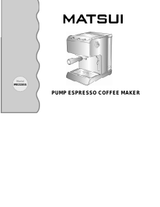 Manual Matsui ME215SS Coffee Machine