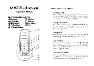 Handleiding Matsui MAT200 Draadloze telefoon
