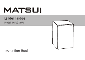 Manual Matsui MF128WW Refrigerator