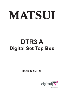 Bruksanvisning Matsui DTR3A Digitalmottagare