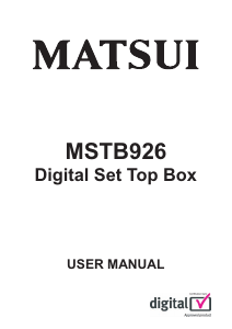 Bruksanvisning Matsui MSTB926 Digitalmottagare