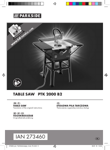 Bedienungsanleitung Parkside PTK 2000 B2 Tischsäge