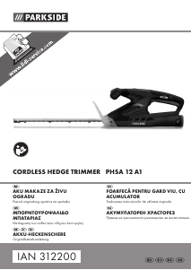 Manual Parkside IAN 312200 Trimmer de gard viu