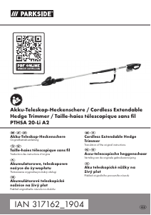 Manual Parkside PTHSA 20-Li A2 Hedgecutter