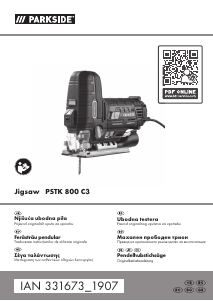 Manual Parkside PSTK 800 C3 Ferăstrău vertical