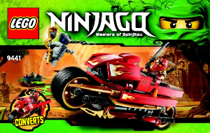 Bruksanvisning Lego set 9441 Ninjago Kais vassa motorcykel
