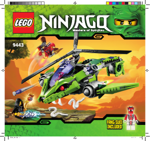 Handleiding Lego set 9443 Ninjago Ratelkopter