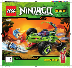 Handleiding Lego set 9445 Ninjago Fangpyre aanvalsvoertuig