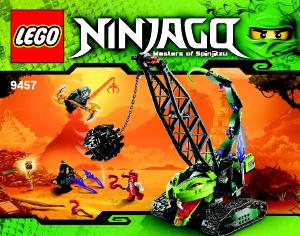 Handleiding Lego set 9457 Ninjago Fangpyre sloopkogel