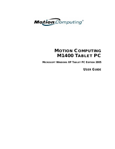 Bruksanvisning Motion Computing M1400 Tablet