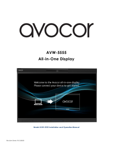 Handleiding Avocor AVW-5555 LED monitor