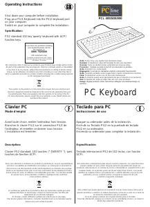 Handleiding PC Line KB500 Toetsenbord