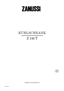 Bedienungsanleitung Zanussi Z144T Kühlschrank