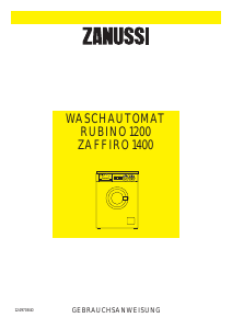 Bedienungsanleitung Zanussi Zaffiro 1400 Waschmaschine