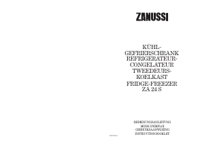 Bedienungsanleitung Zanussi ZA24S Kühl-gefrierkombination