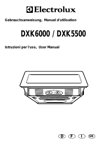 Manual Electrolux DXK6000BR Cooker Hood