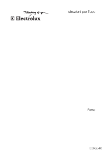 Manuale Electrolux EBGL4XWS Forno