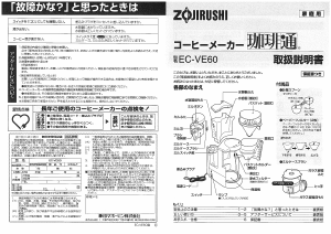 説明書 象印 EC-VE60 コーヒーマシン