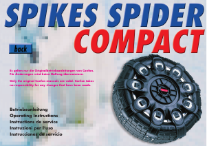 Bruksanvisning Spikes Spider Compact Snökedja