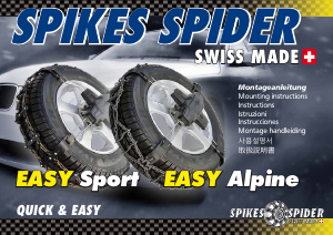 사용 설명서 Spikes Spider Easy Alpine 스노우 체인