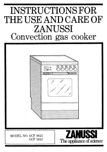 Handleiding Zanussi GCF9621 Fornuis