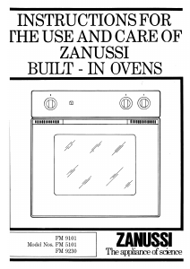 Manual Zanussi FM9101 Oven