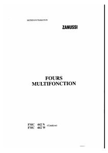 Mode d’emploi Zanussi FMC442N Four