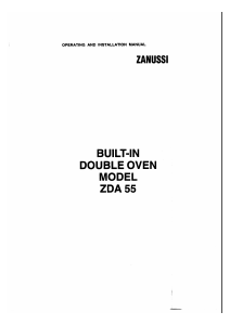Bruksanvisning Zanussi ZDA55B Ugn