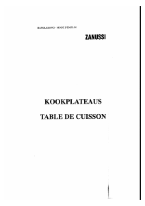 Mode d’emploi Zanussi PI44GB Table de cuisson