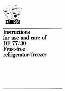 Bruksanvisning Zanussi DF77/30 Kyl-frys