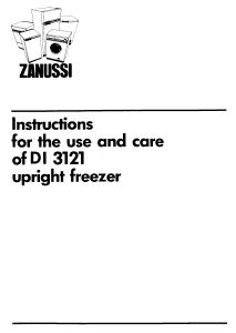Bruksanvisning Zanussi DI3121/A Kyl-frys