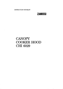Manual Zanussi CHI6029B Cooker Hood