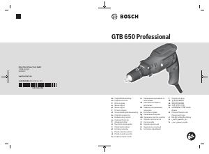Kullanım kılavuzu Bosch GTB 650 Tornavida