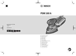 Mode d’emploi Bosch PSM 160 A Ponceuse delta