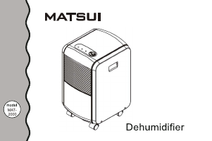 Manual Matsui MAT2000 Dehumidifier