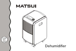 Bruksanvisning Matsui MAT2000 Avfuktare