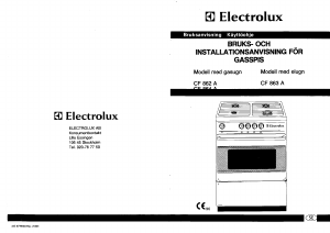 Bruksanvisning Electrolux CF864A Spis
