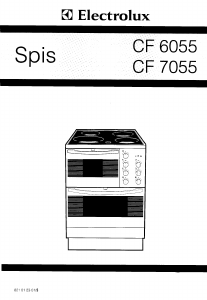 Käyttöohje Electrolux CF6055 Liesi