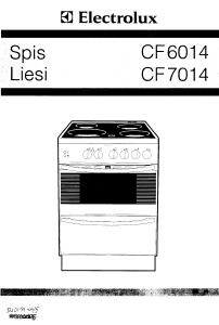 Käyttöohje Electrolux CF7014 Liesi