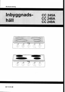 Bruksanvisning Electrolux CC245A Häll