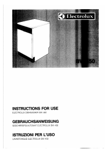Bruksanvisning Electrolux BW450 Diskmaskin