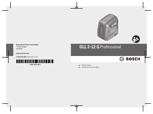 Manual Bosch GLL 2-12 G Nível laser de linha