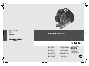 Kullanım kılavuzu Bosch GLL 2-80 P Lazer seviyesi