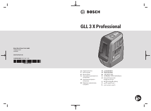 Посібник Bosch GLL 3 X Лінійний лазер