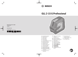 Návod Bosch GLL 2-15 G Čiarový laser