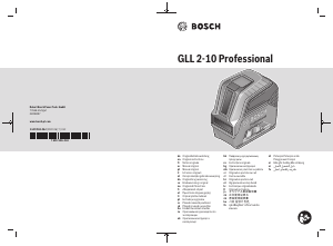 Kullanım kılavuzu Bosch GLL 2-10 Lazer seviyesi
