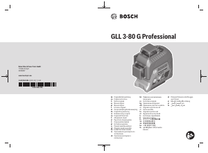 Manuál Bosch GLL 3-80 G Čárový laser