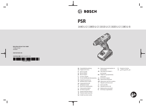 Manual Bosch PSR 1800 LI-2 Maşină de găurit-înşurubat