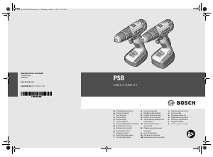 Kullanım kılavuzu Bosch PSB 1800 LI-2 Matkap tornavida