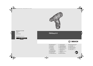 Kullanım kılavuzu Bosch PSR Easy LI-2 Matkap tornavida